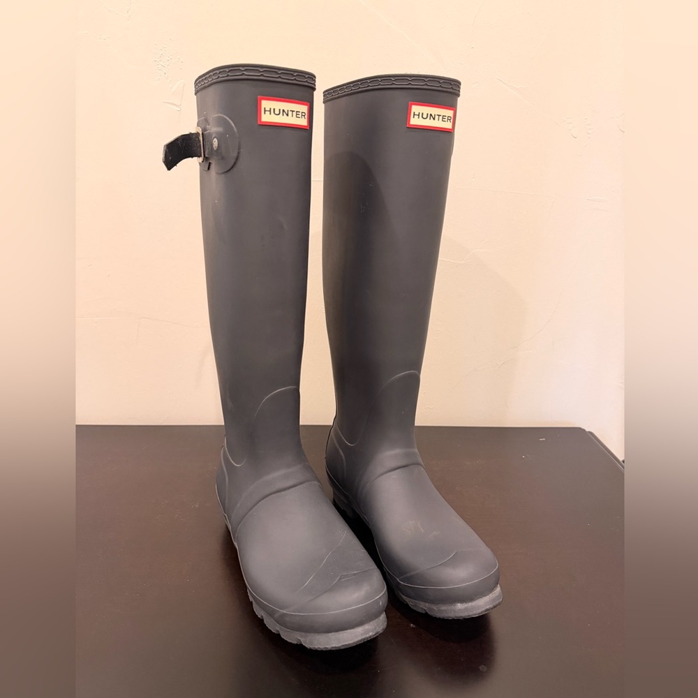Hunter Women’s Size 8 Original Rain boot Wellington Tall Blue